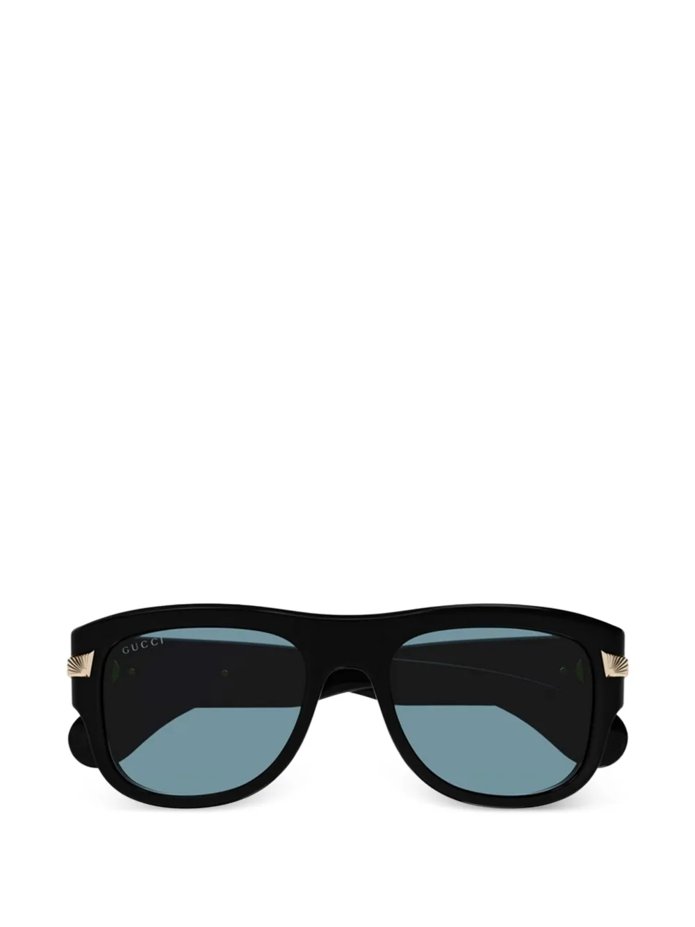 Gucci Eyewear logo-plaque rectangle-frame sunglasses - Nero