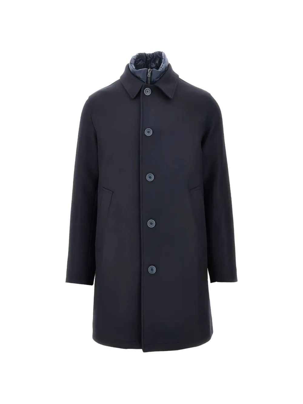 Herno layered coat - Blue