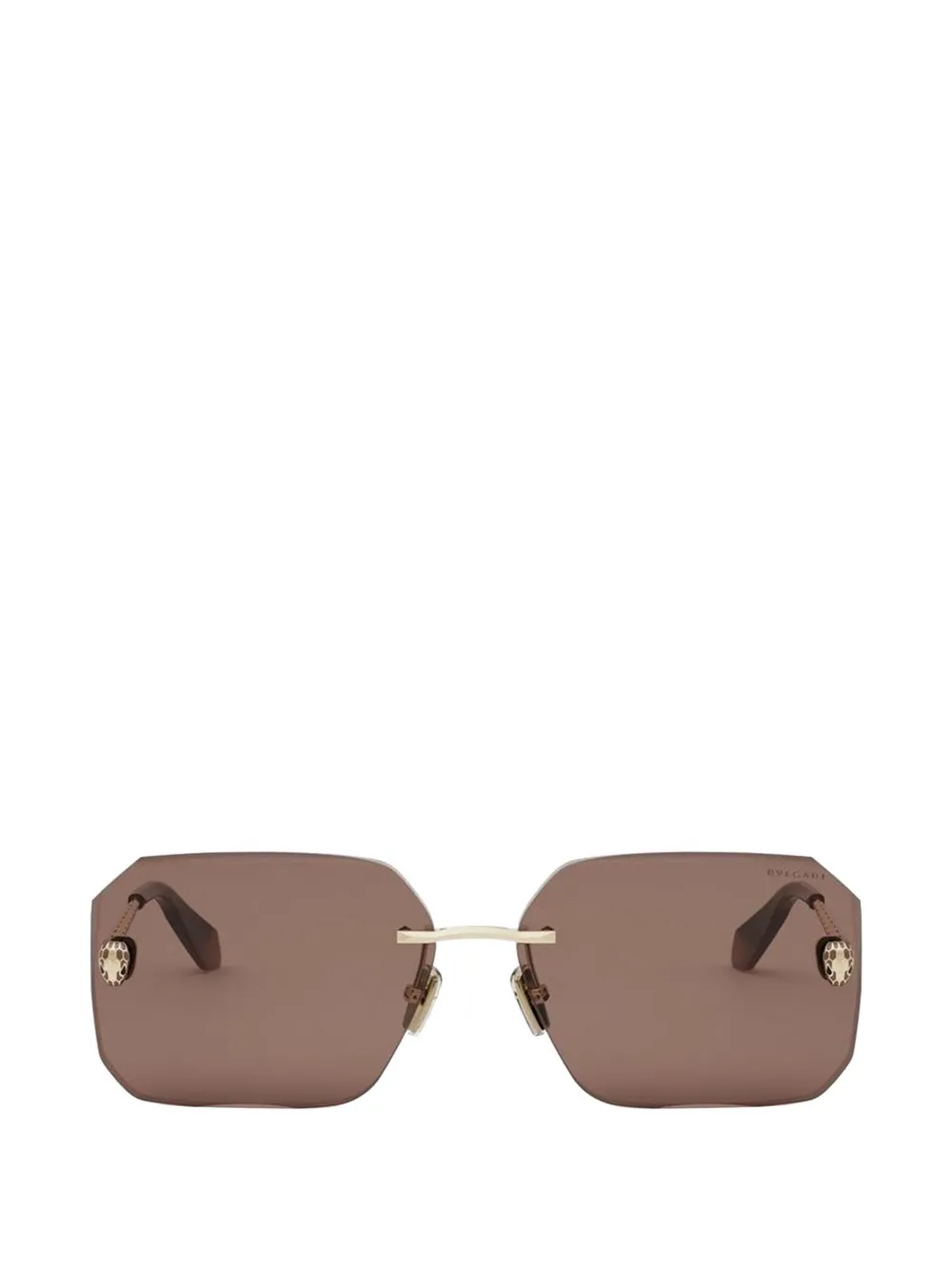 Bvlgari Serpenti geometric-frame sunglasses - Braun