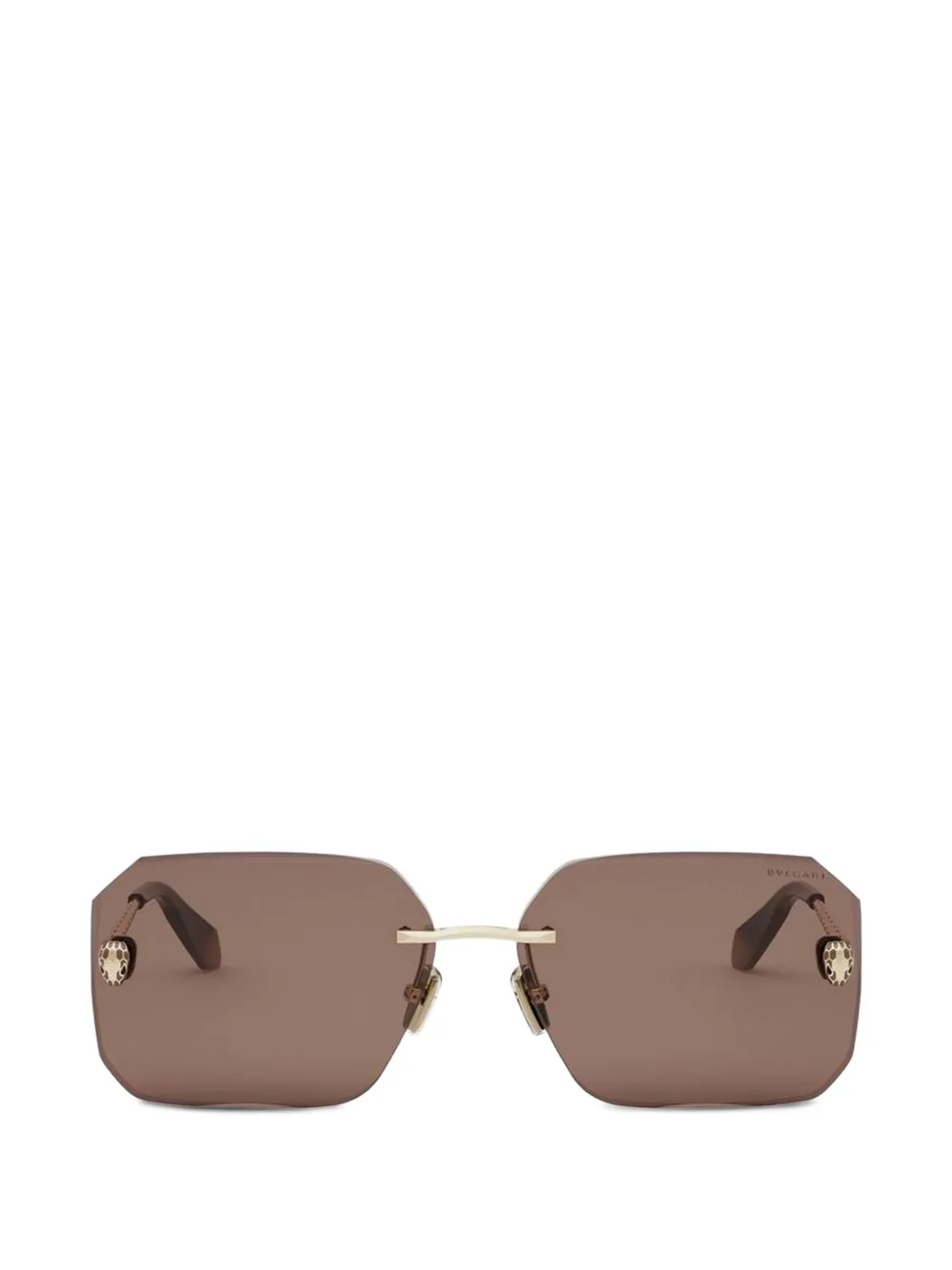 Bvlgari Serpenti geometric-frame sunglasses - Braun