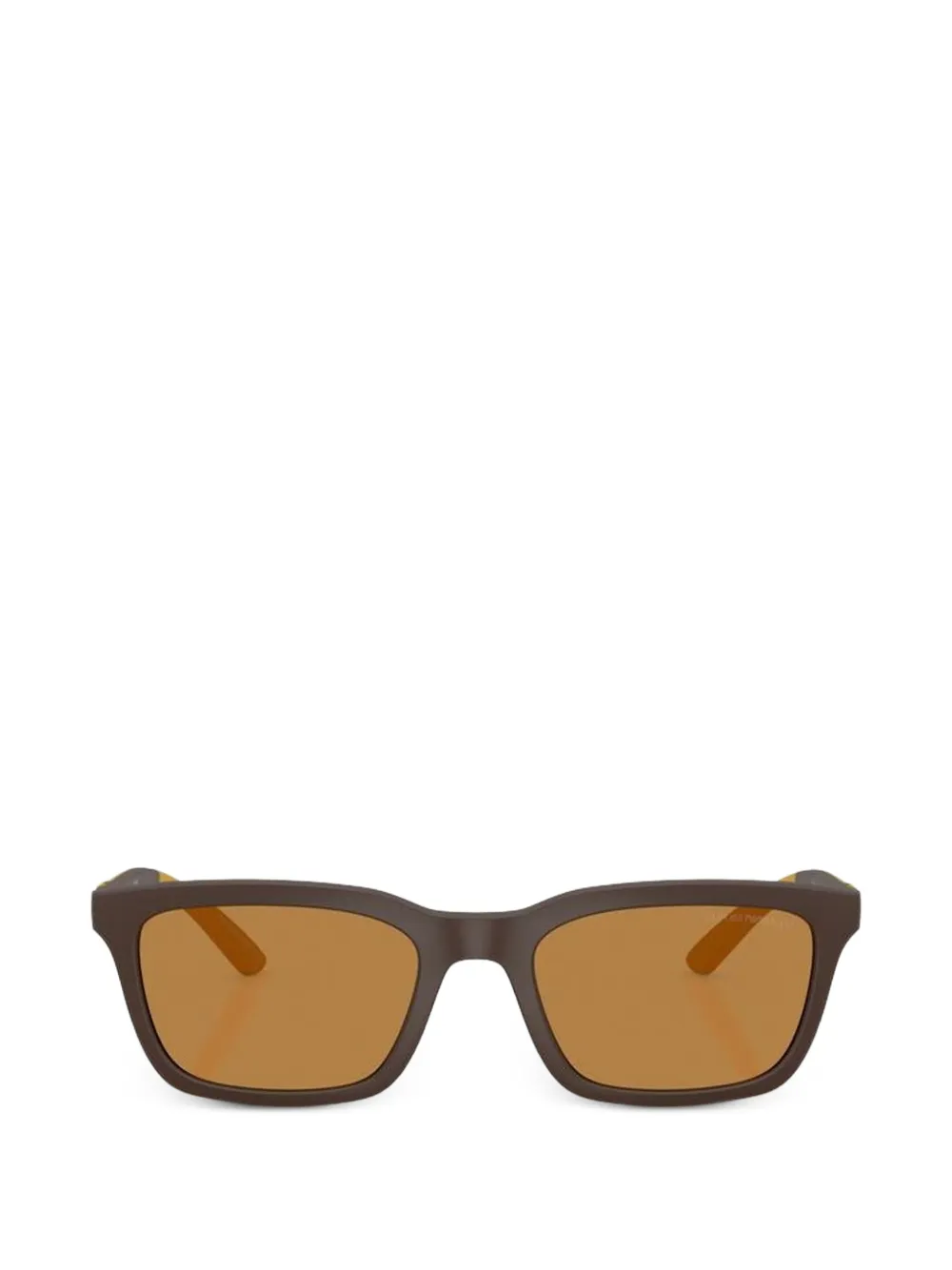 Emporio Armani rectangle-frame sunglasses - Braun