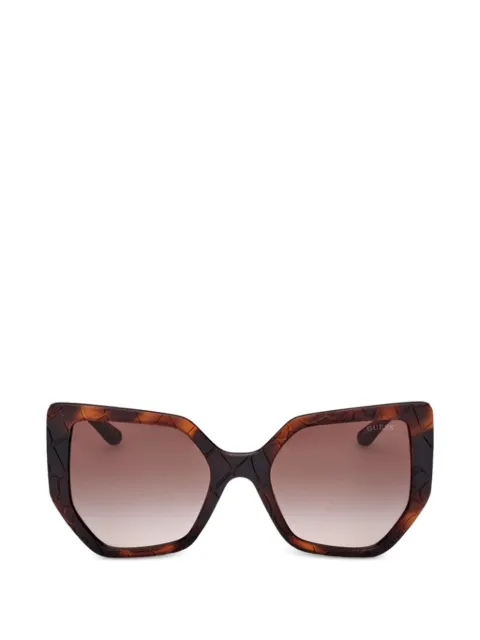 GUESS USA geometric-frame tortoiseshell-effect sunglasses