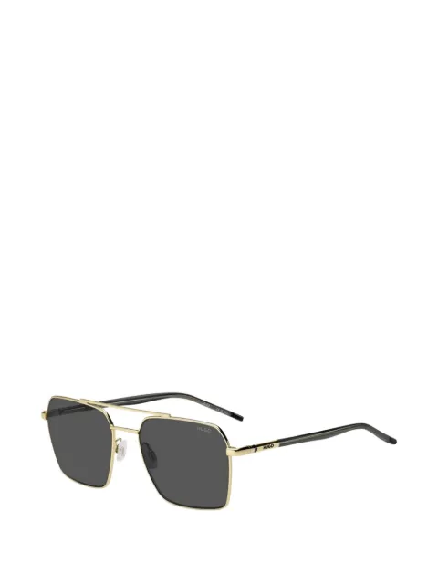 BOSS double-bridge geometric-frame sunglasses
