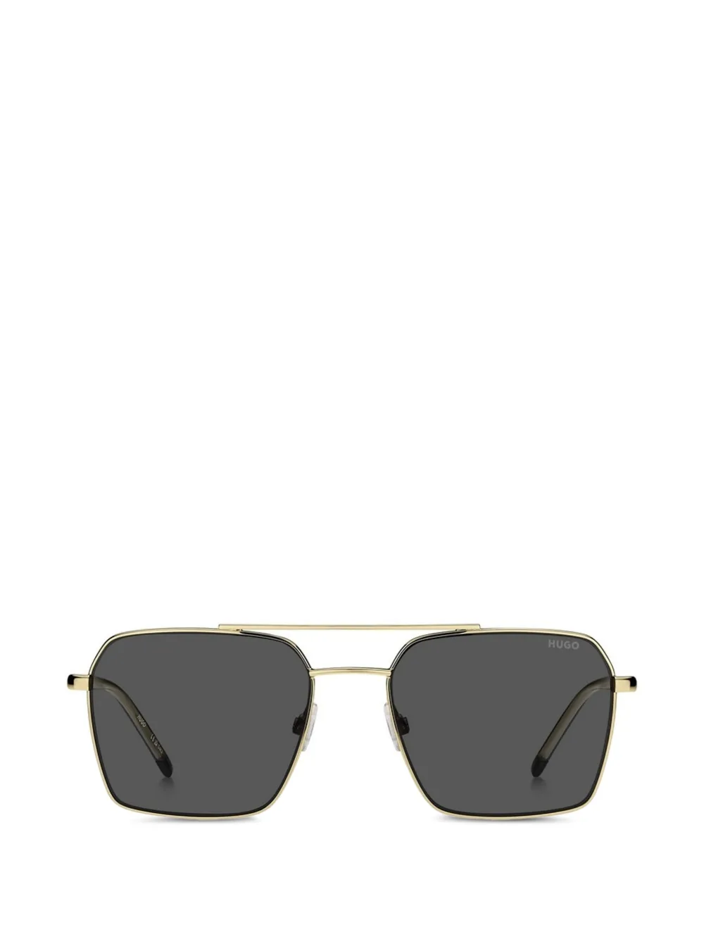 BOSS double-bridge geometric-frame sunglasses - Oro