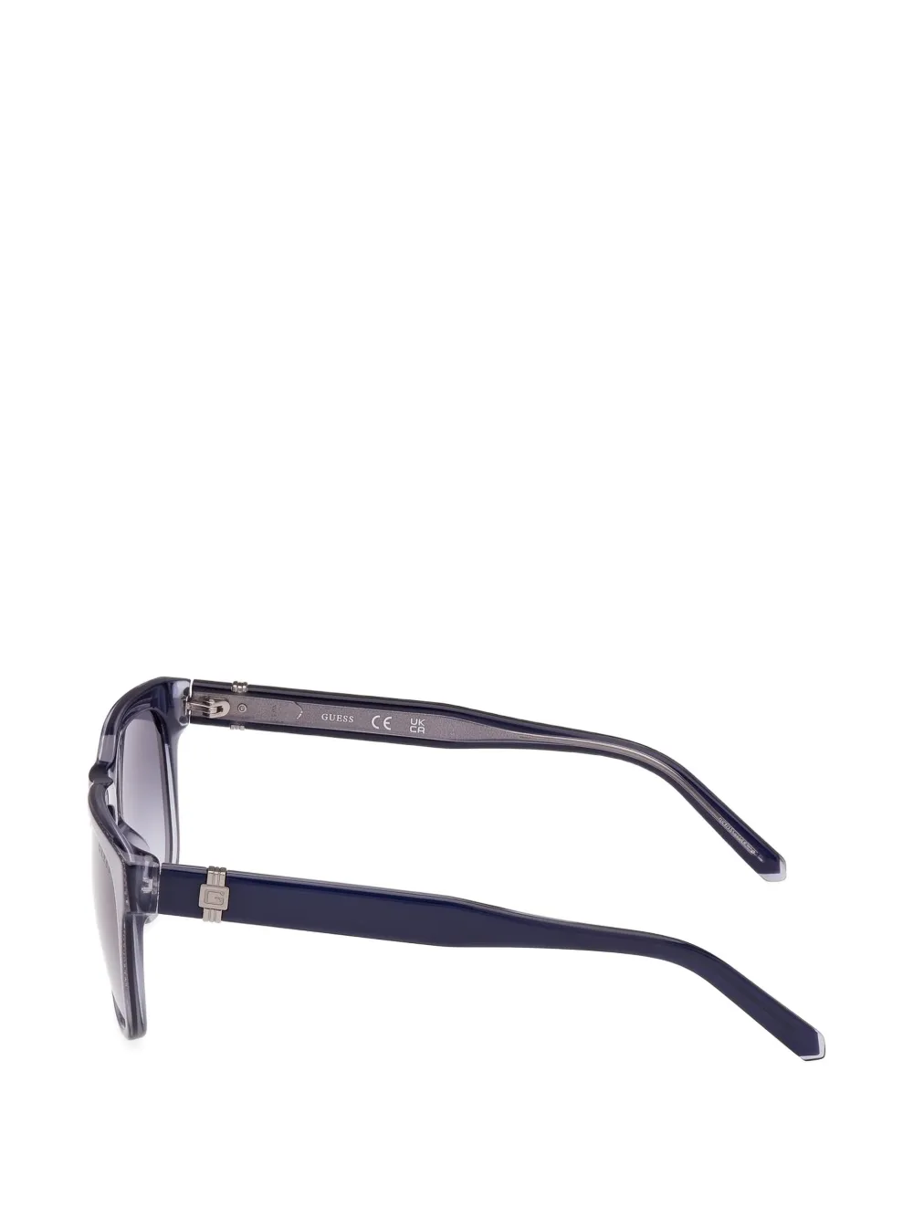 GUESS EYEWEAR Zonnebril met vierkant montuur met monogram Blauw