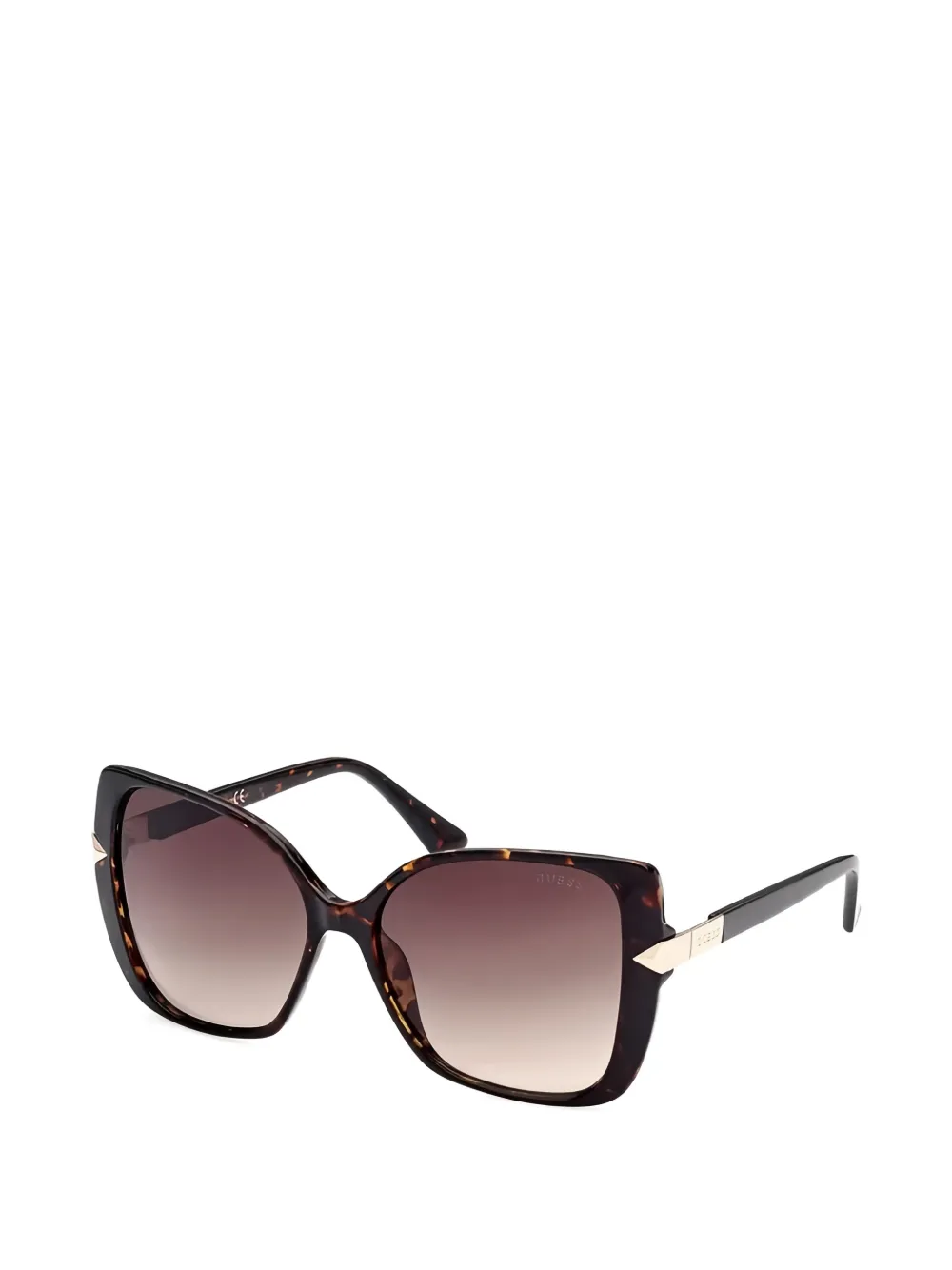 GUESS EYEWEAR Zonnebril met schildpadschild-design Bruin