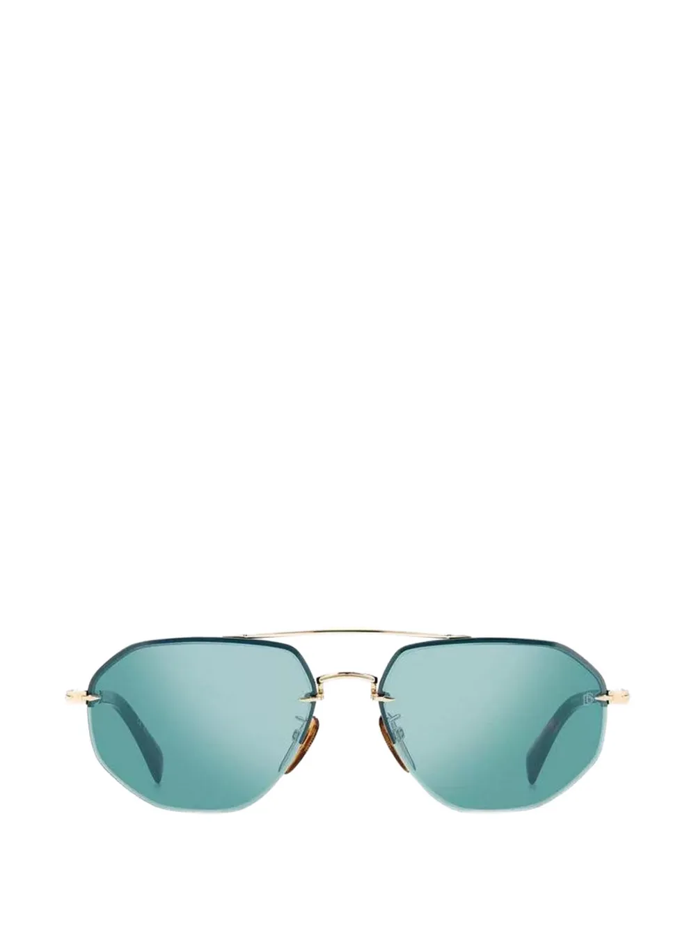 DAVID BECKHAM EYEWEAR geometric-frame rimless sunglasses - Gold