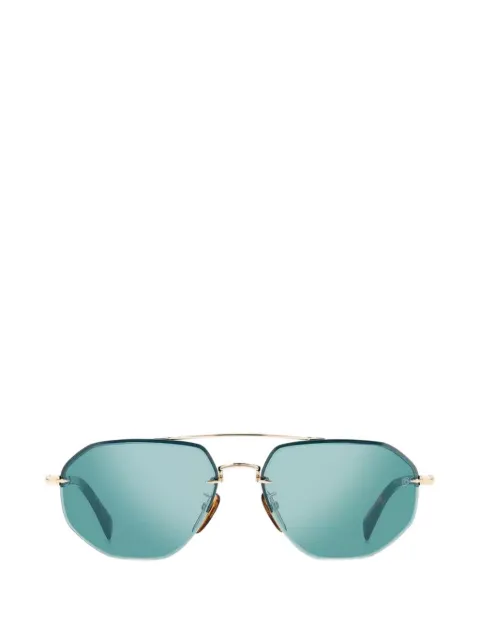DAVID BECKHAM EYEWEAR geometric-frame rimless sunglasses