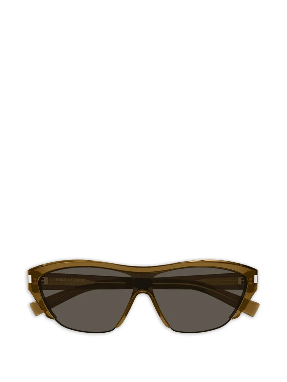 Saint Laurent geometric-frame sunglasses - Braun