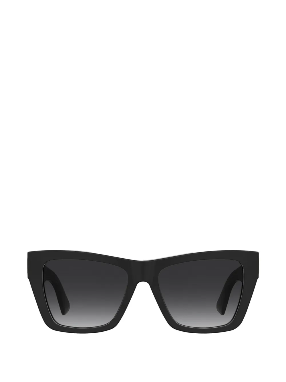 Moschino Eyewear logo-plaque rectangle-frame sunglasses - Nero