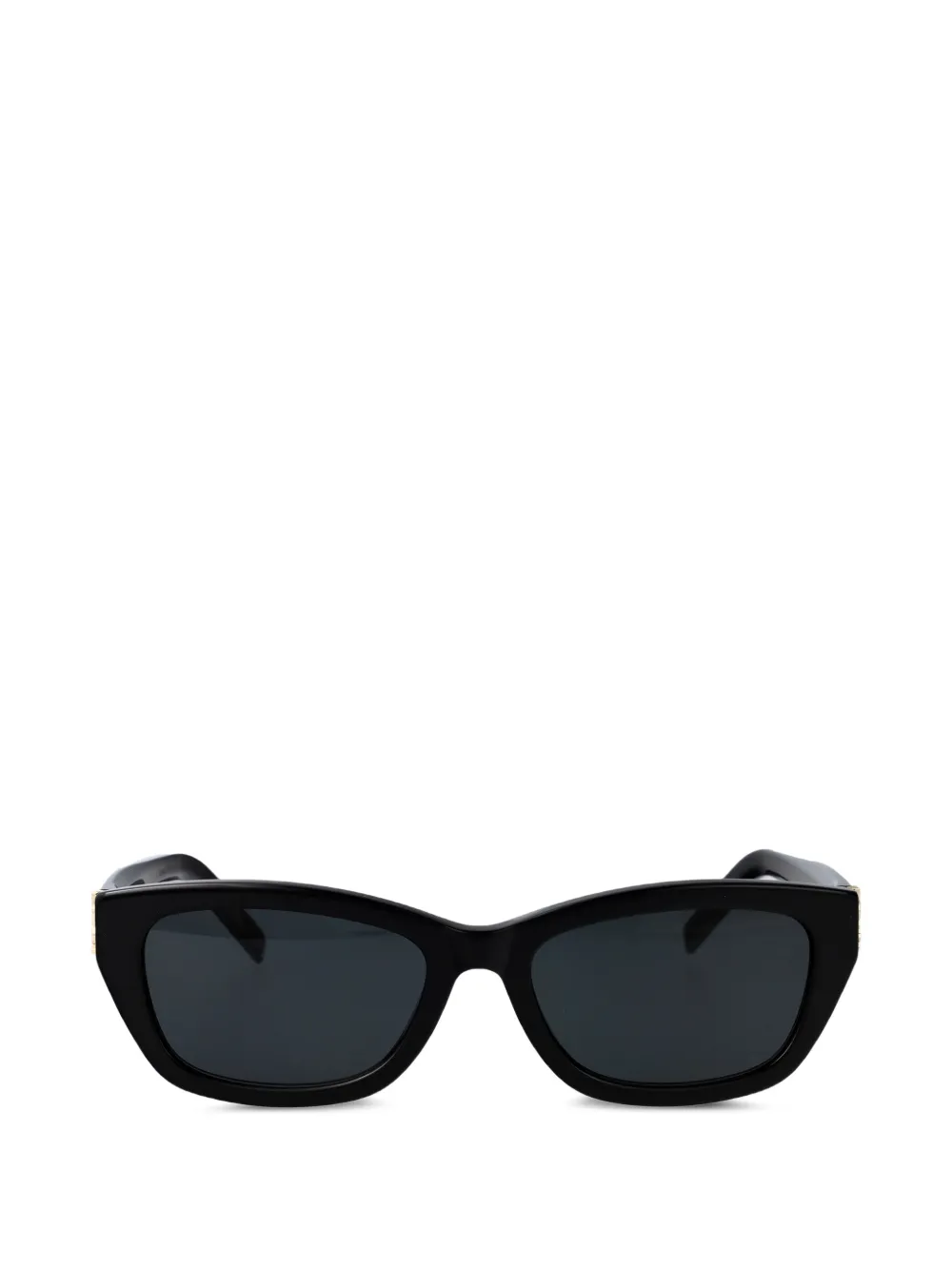 Saint Laurent logo-plaque cat-eye sunglasses - Schwarz