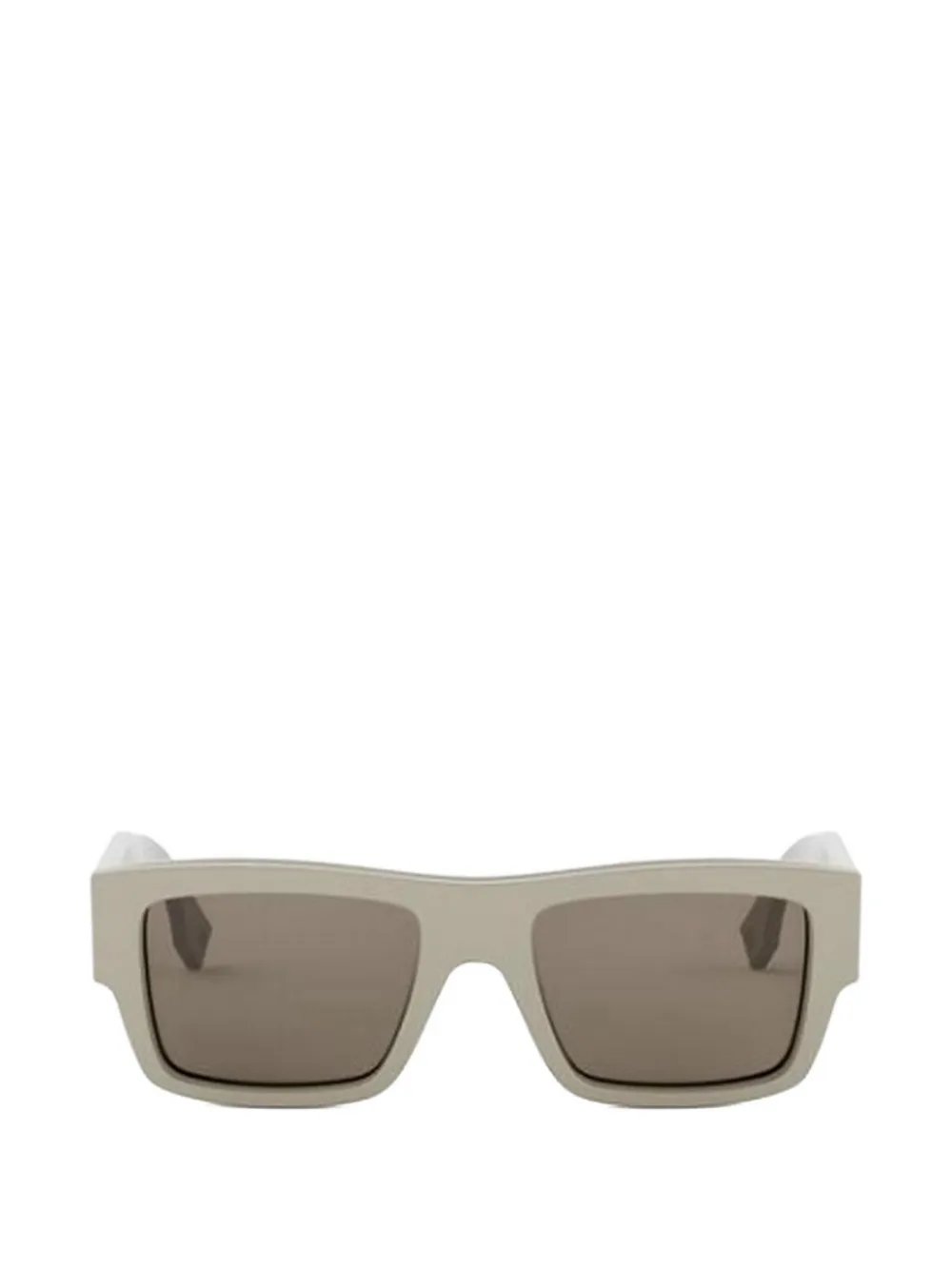 FENDI Signature rectangle-frame sunglasses - Nude