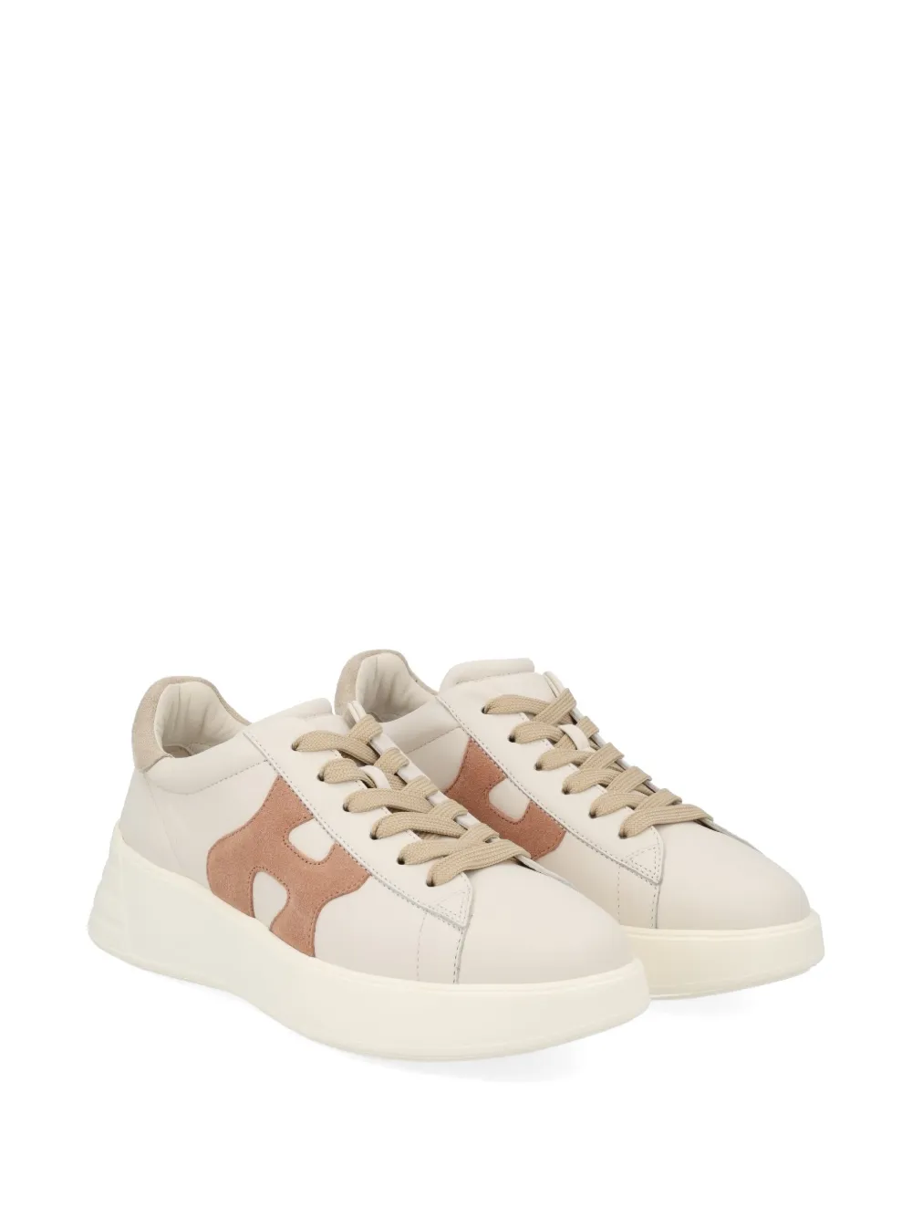Hogan Rebel leather sneakers Beige