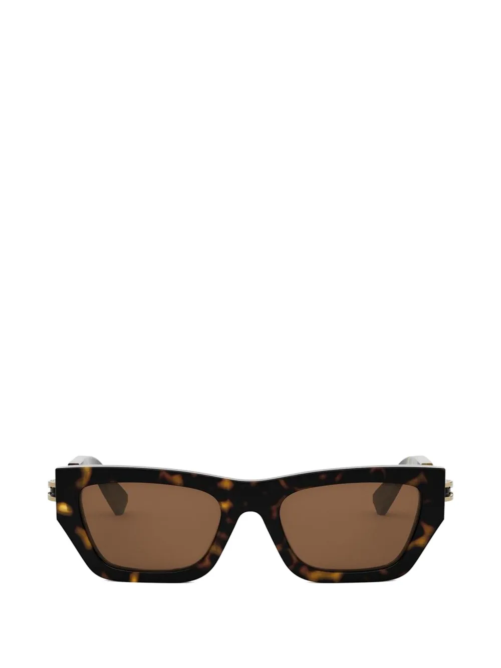 Bvlgari rectangle-frame sunglasses - Marrone