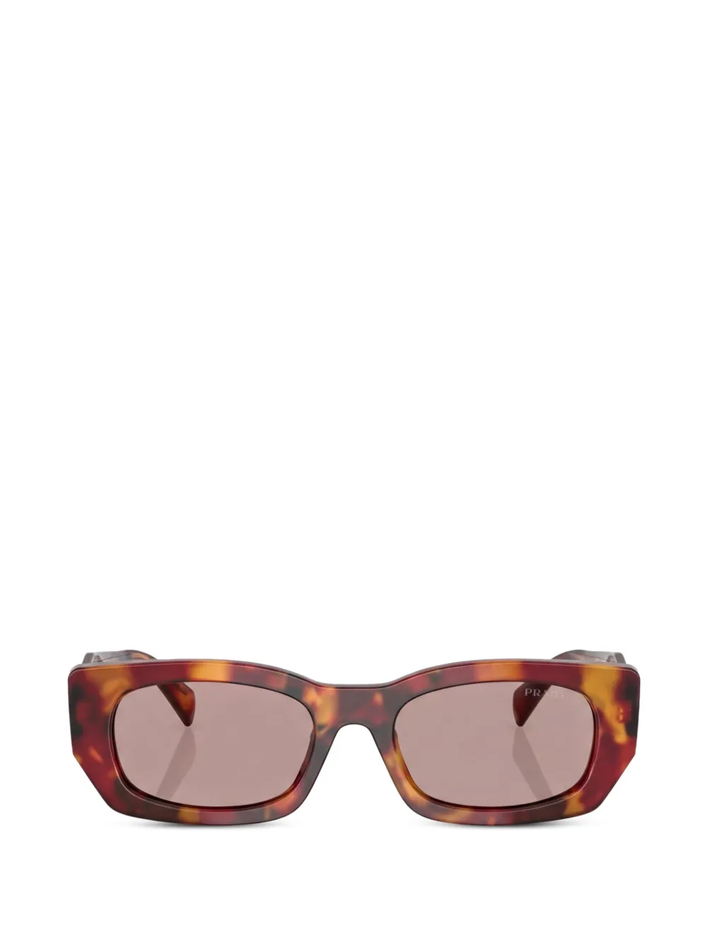Prada rectangle-frame sunglasses - Marrone