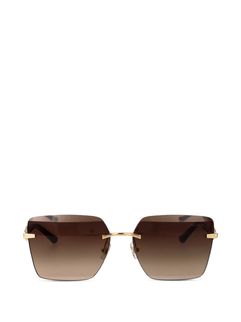 Jimmy Choo geometric-frame sunglasses - Gold