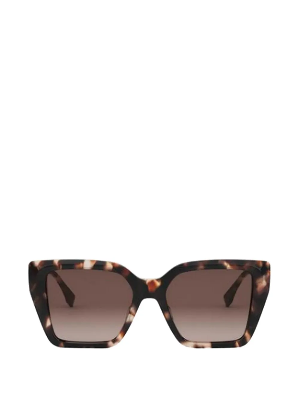 FENDI FF Diamonds square-frame sunglasses - Marrone
