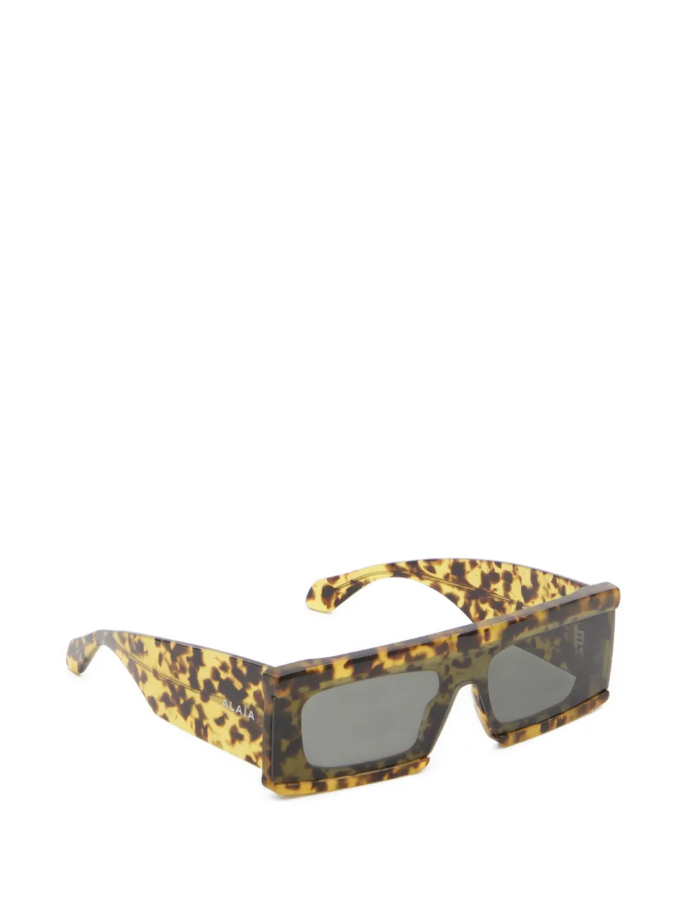 Alaia Eyewear tortoiseshell-effect rectangle-frame sunglasses - Marrone