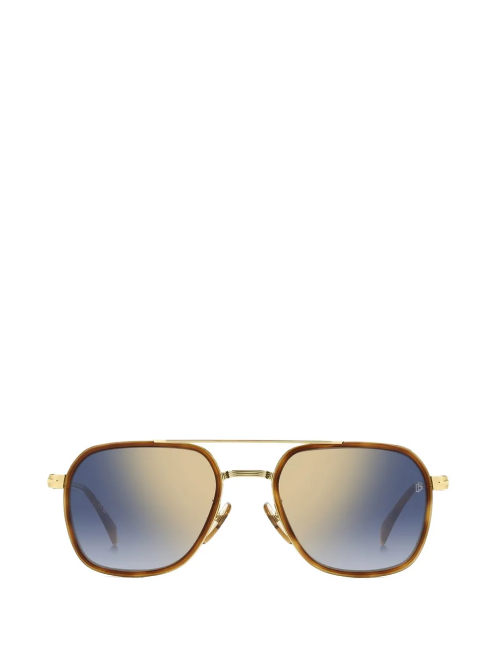 DAVID BECKHAM EYEWEAR geometric-frame sunglasses - Braun