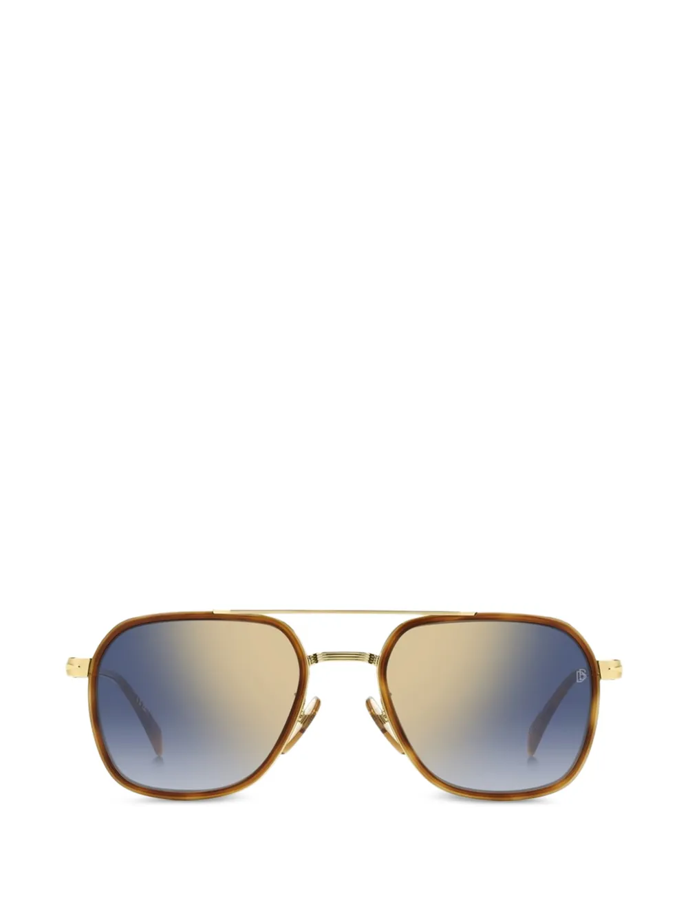 DAVID BECKHAM EYEWEAR geometric-frame sunglasses - Marrone