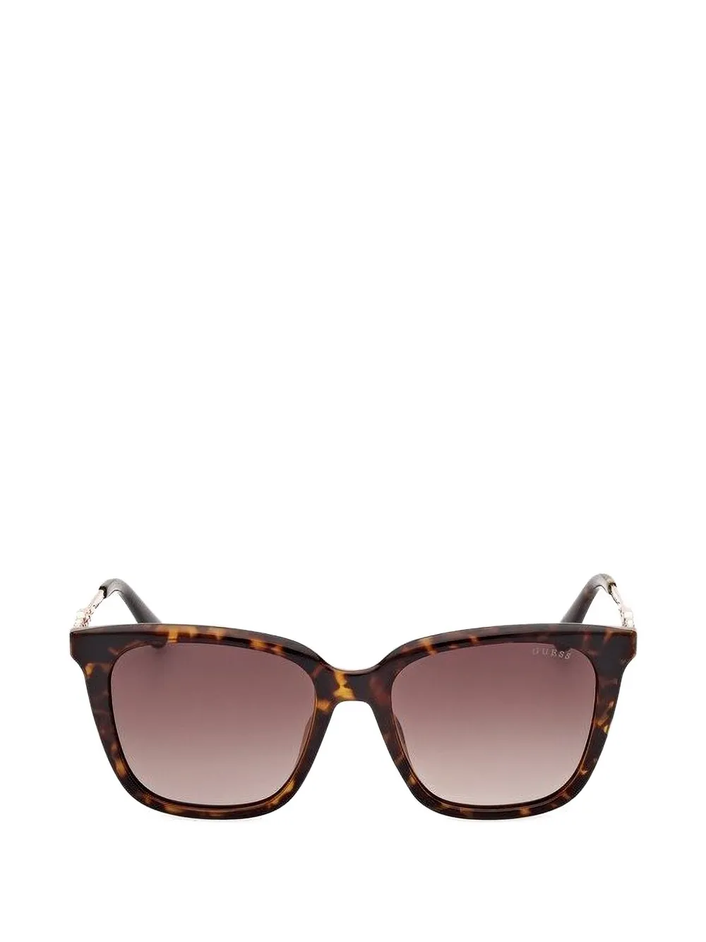GUESS USA tortoiseshell-effect rectangle-frame sunglasses - Marrone