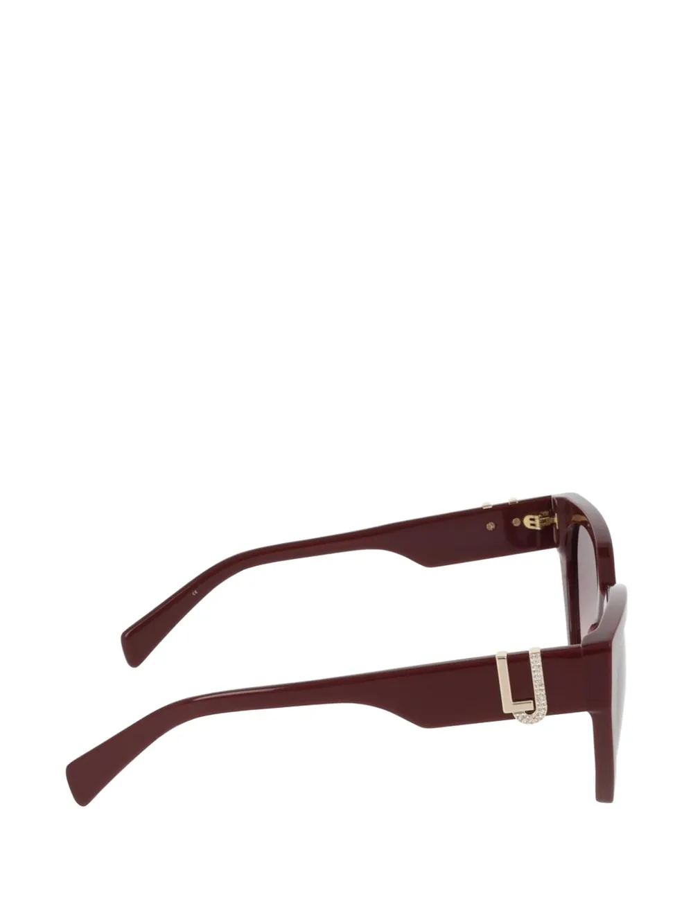 LIU JO Zonnebril met cat-eye montuur en logoplakkaat Rood
