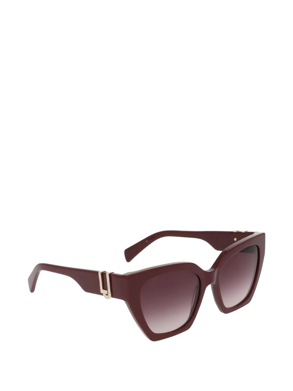 LIU JO logo-plaque cat-eye sunglasses - Rot