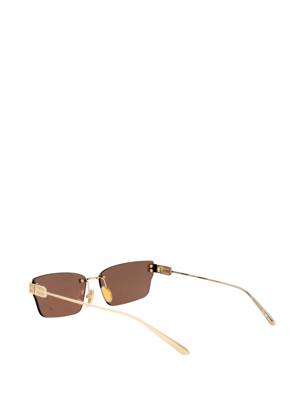 Balenciaga Eyewear Zonnebril met rechthoekig montuur Goud