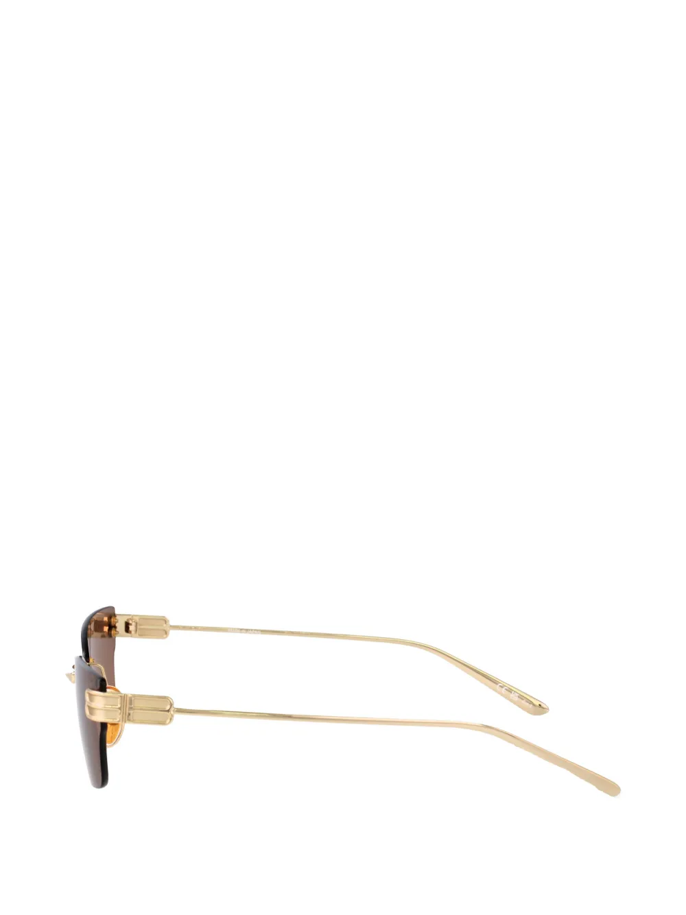 Balenciaga Eyewear Zonnebril met rechthoekig montuur Goud