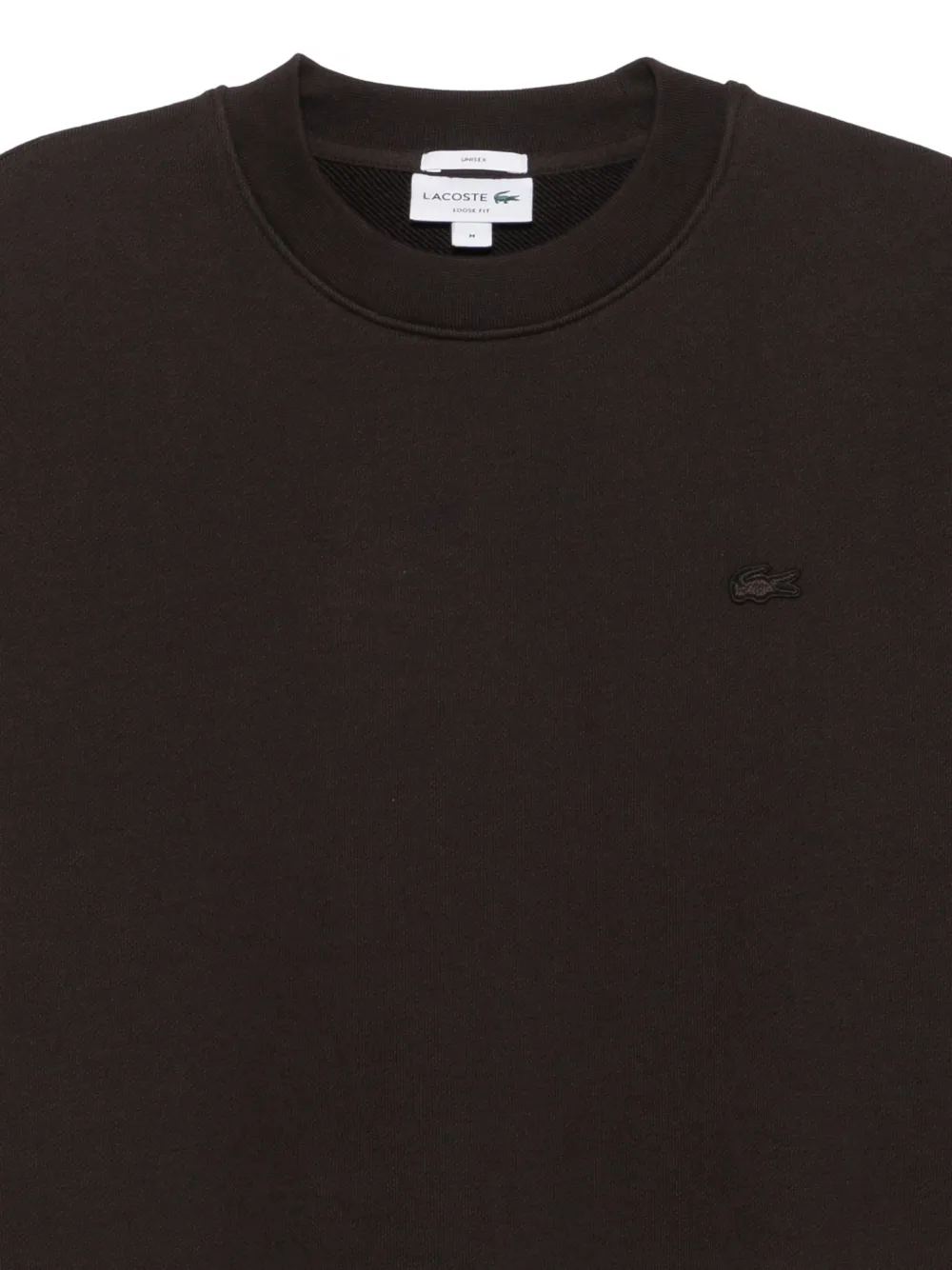 Lacoste Sweater met logopatch Bruin