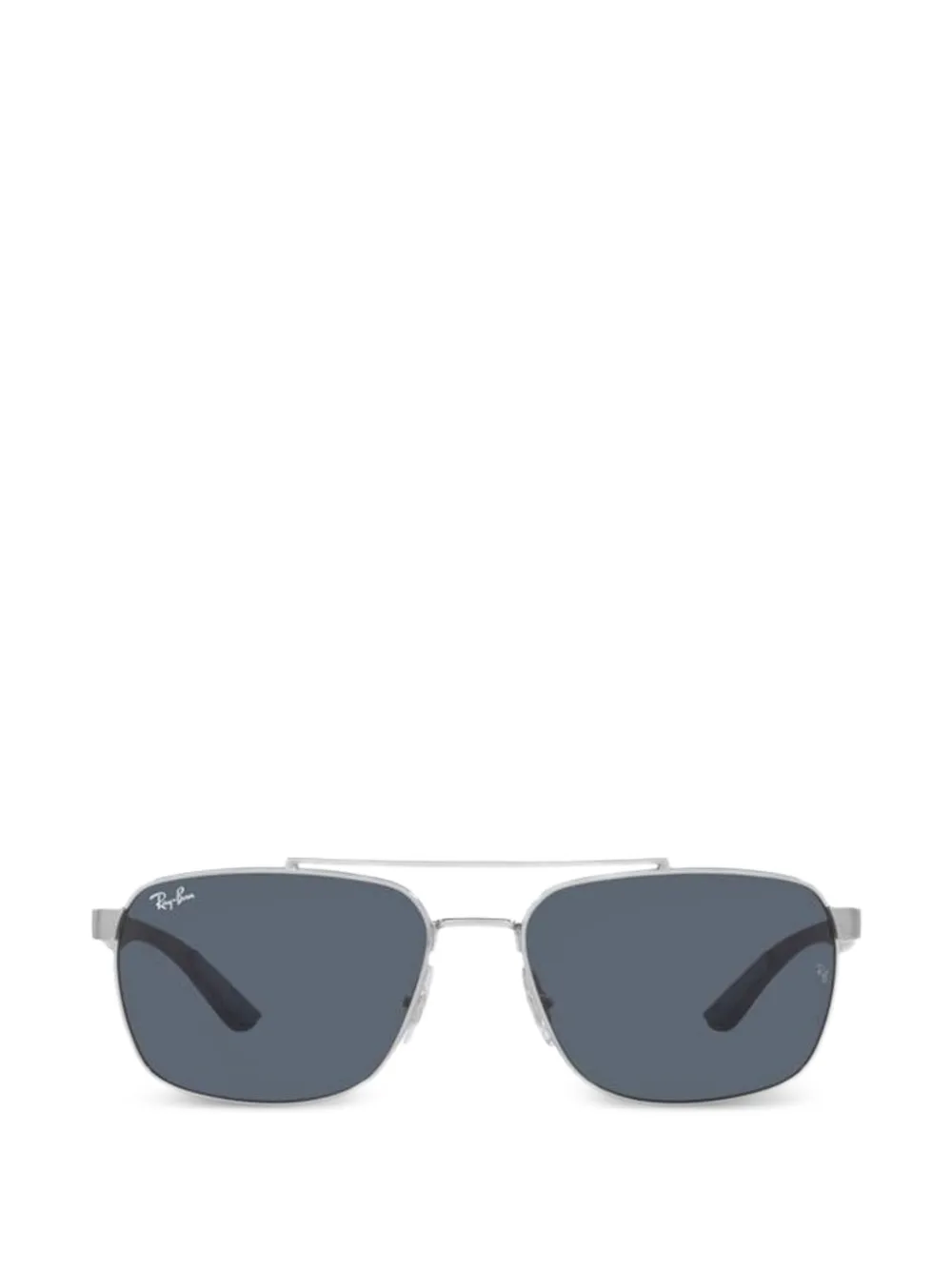 Ray-Ban RB3701 double-bridge rectangle-frame sunglasses - Argento