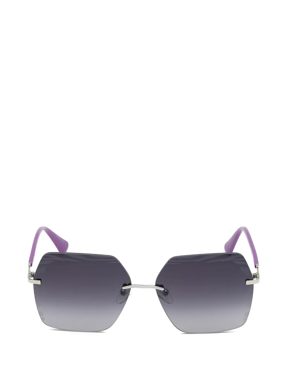 GUESS USA geometric-frame rimless sunglasses - Grigio