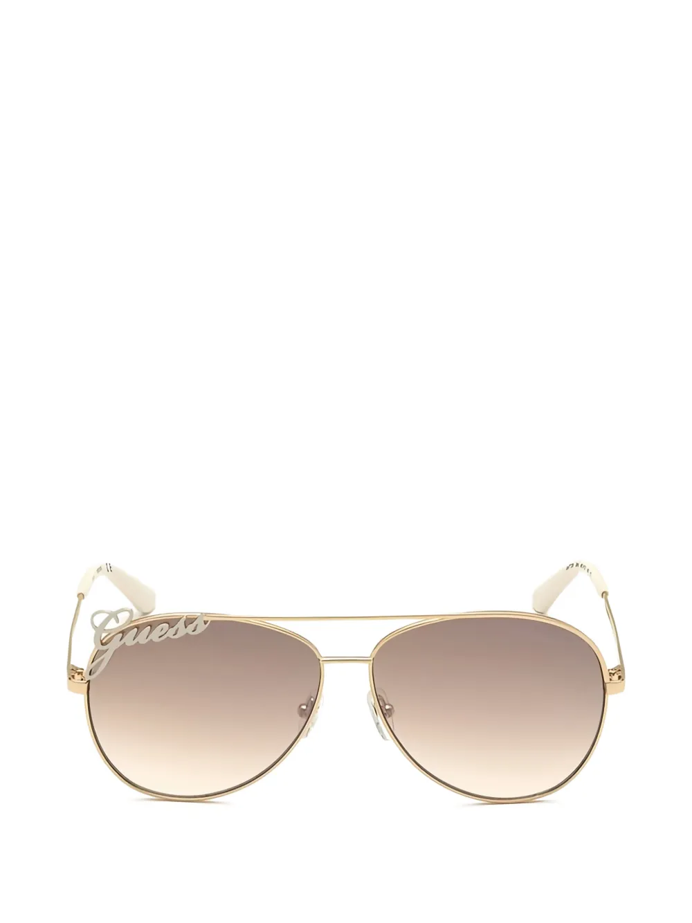 GUESS USA logo-lettering navigator-frame sunglasses - Oro