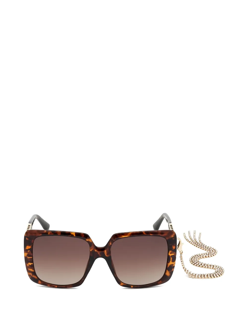 GUESS USA tortoiseshell-effect square-frame sunglasses - Marrone