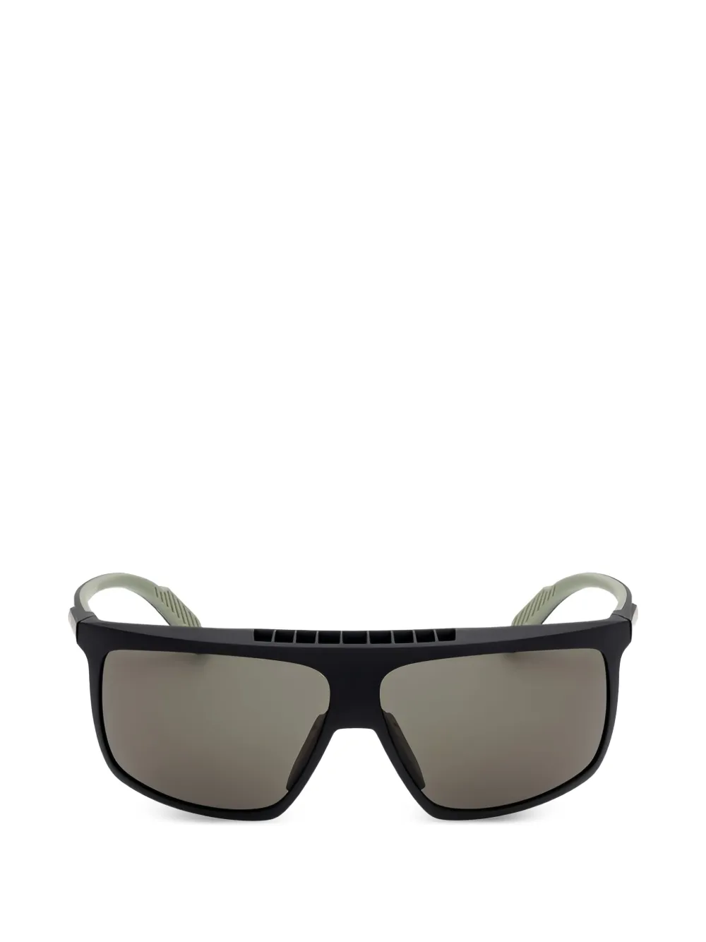 adidas matte-finish rectangle-frame sunglasses - Schwarz