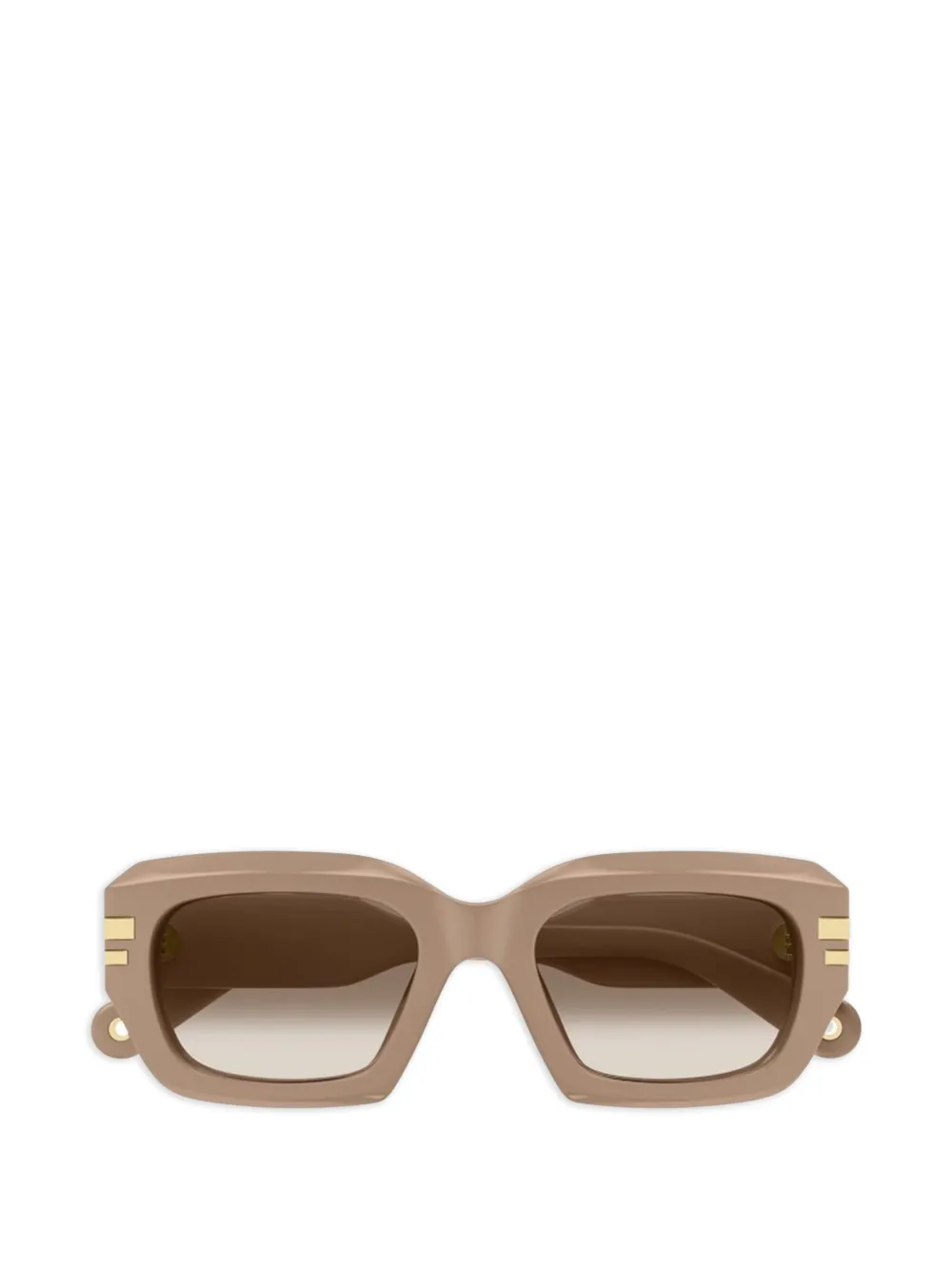 Chloé geometric-frame sunglasses - Nude