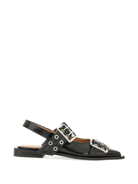 GANNI buckle-detail eyelet-embellished sandals