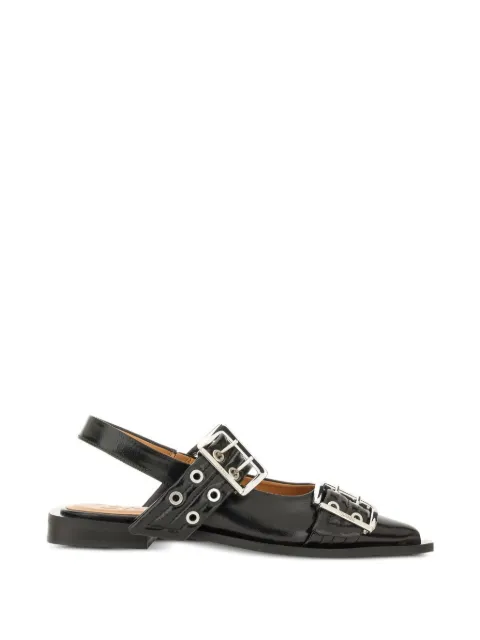GANNI buckle-detail eyelet-embellished sandals