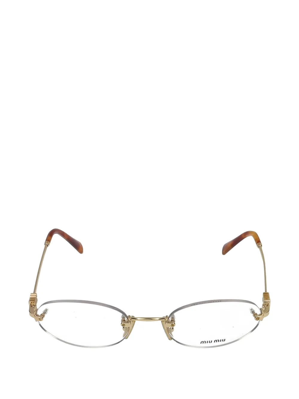 Miu Miu Eyewear rimless oval-frame glasses - Oro