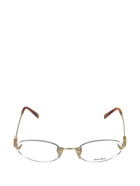 Miu Miu Eyewear rimless oval-frame glasses