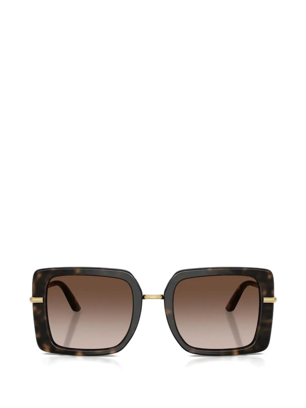 Dolce & Gabbana Eyewear tortoiseshell-effect square-frame sunglasses - Marrone