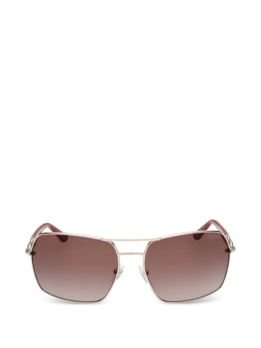 GUESS EYEWEAR chain-link rectangle-frame sunglasses - Oro