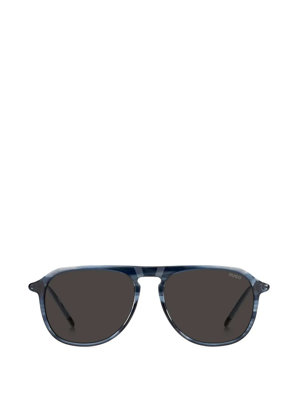 BOSS horn-effect pilot sunglasses - Blau