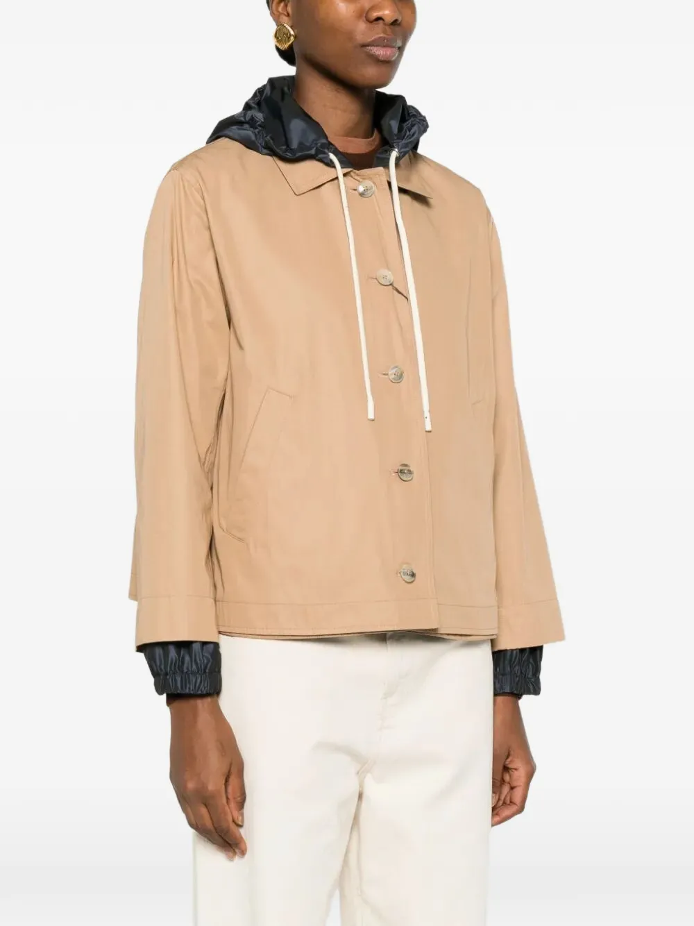 Herno Omkeerbare gabardine parka Beige