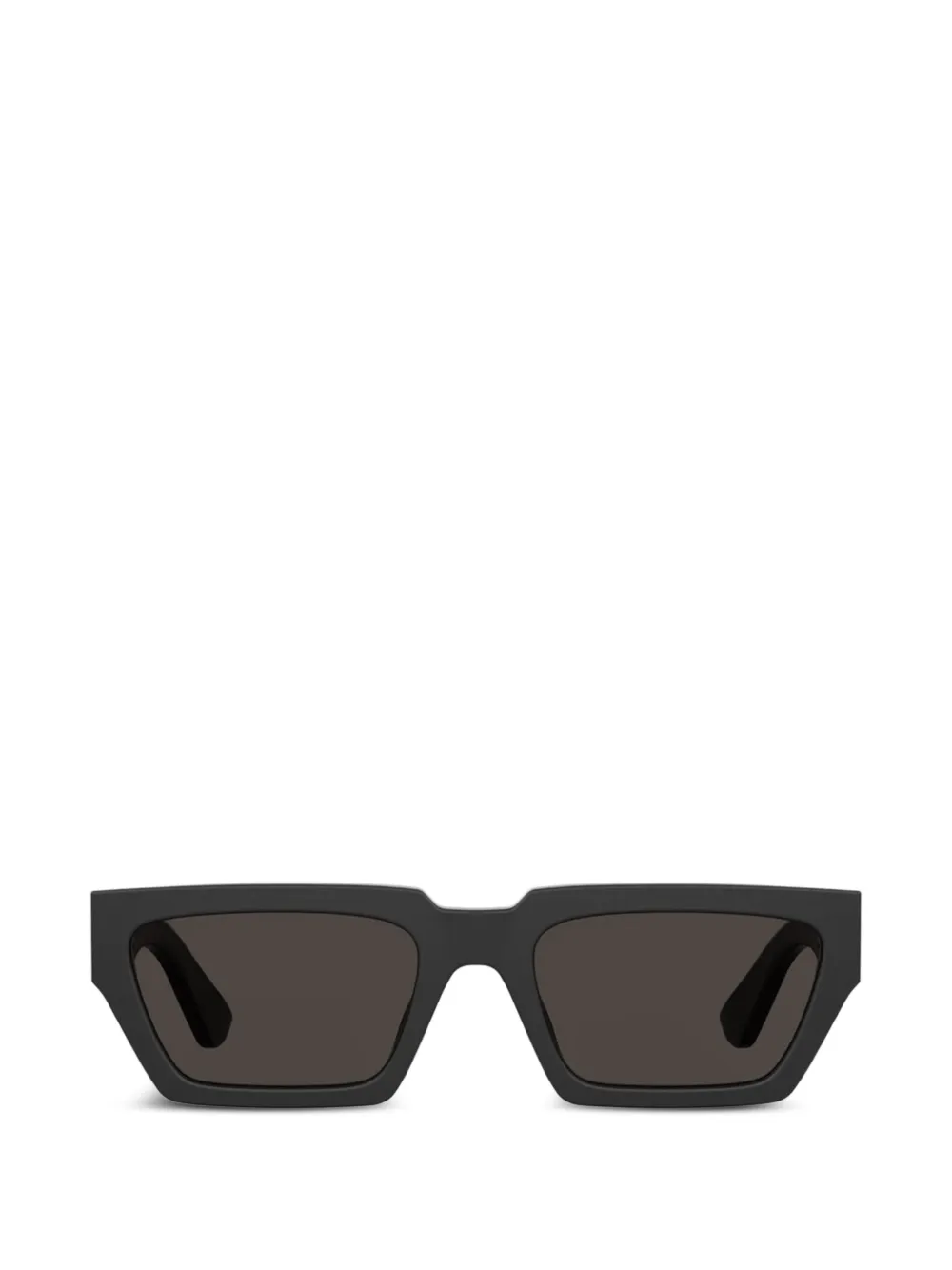 Moschino logo-plaque rectangle-frame sunglasses - Nero