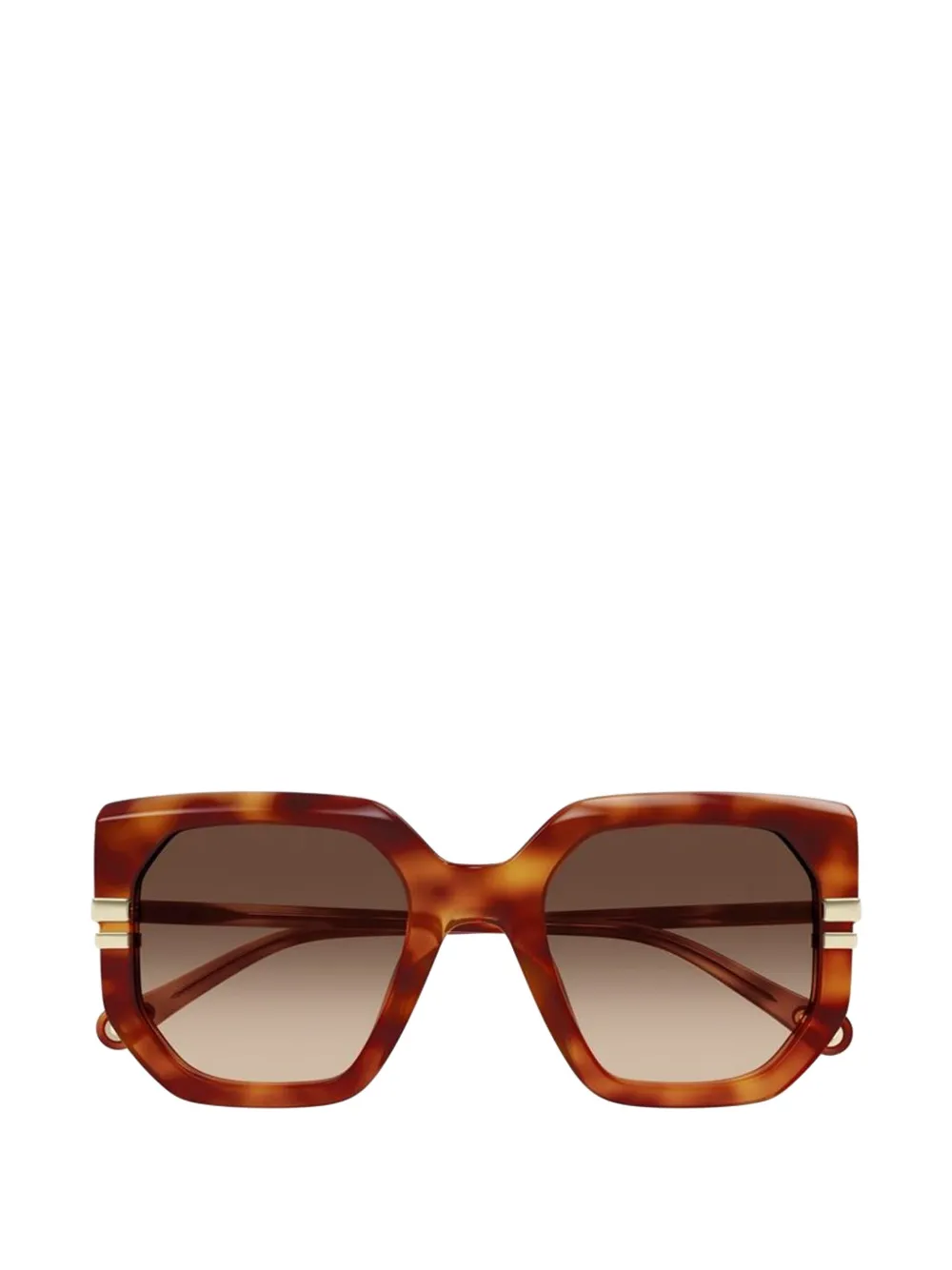 Chloé geometric-frame sunglasses - Marrone