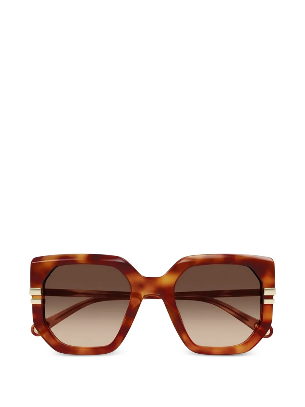 Chloé geometric-frame sunglasses - Marrone