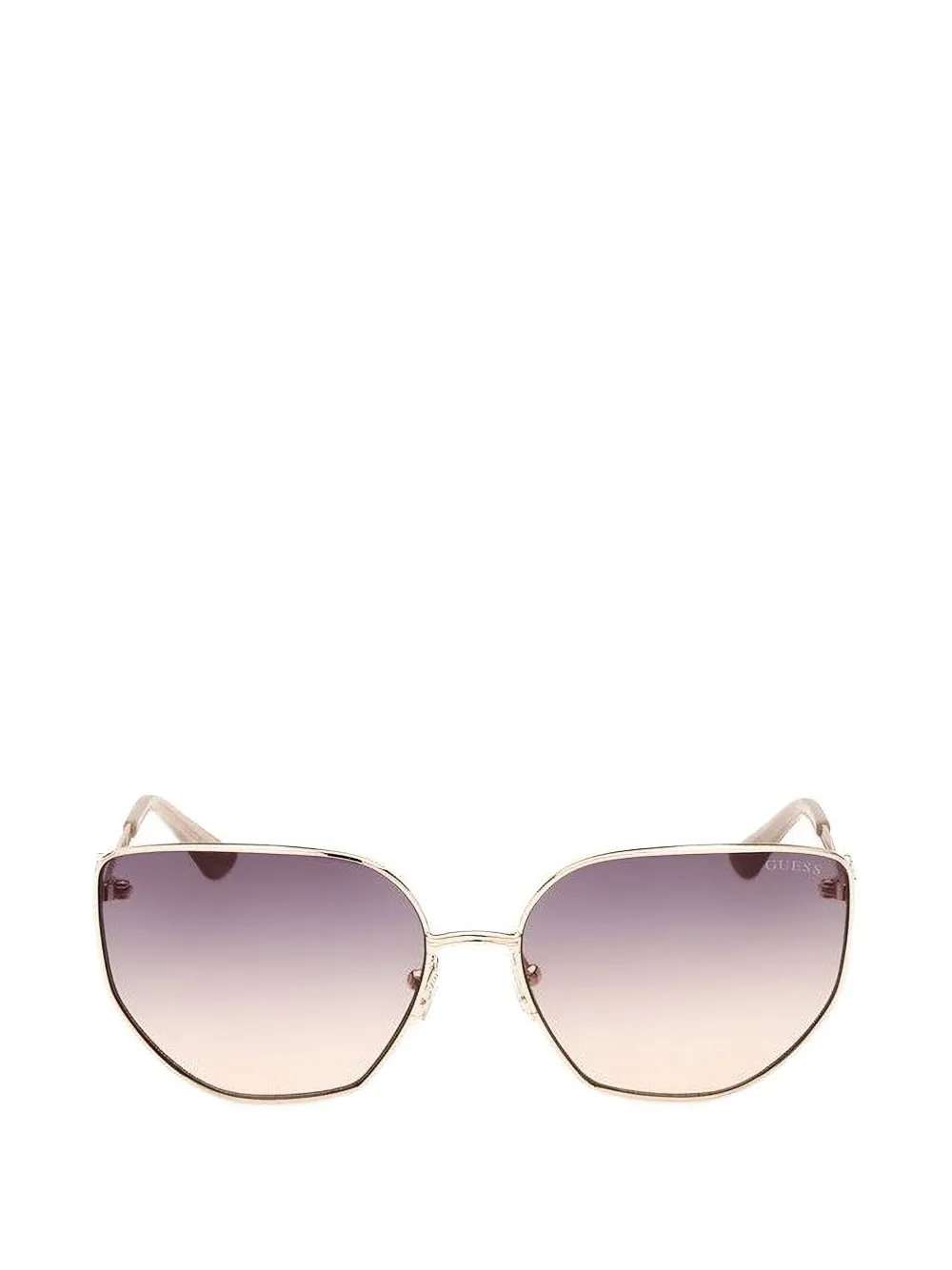 GUESS EYEWEAR crystal-embellished geometric-frame sunglasses - Oro