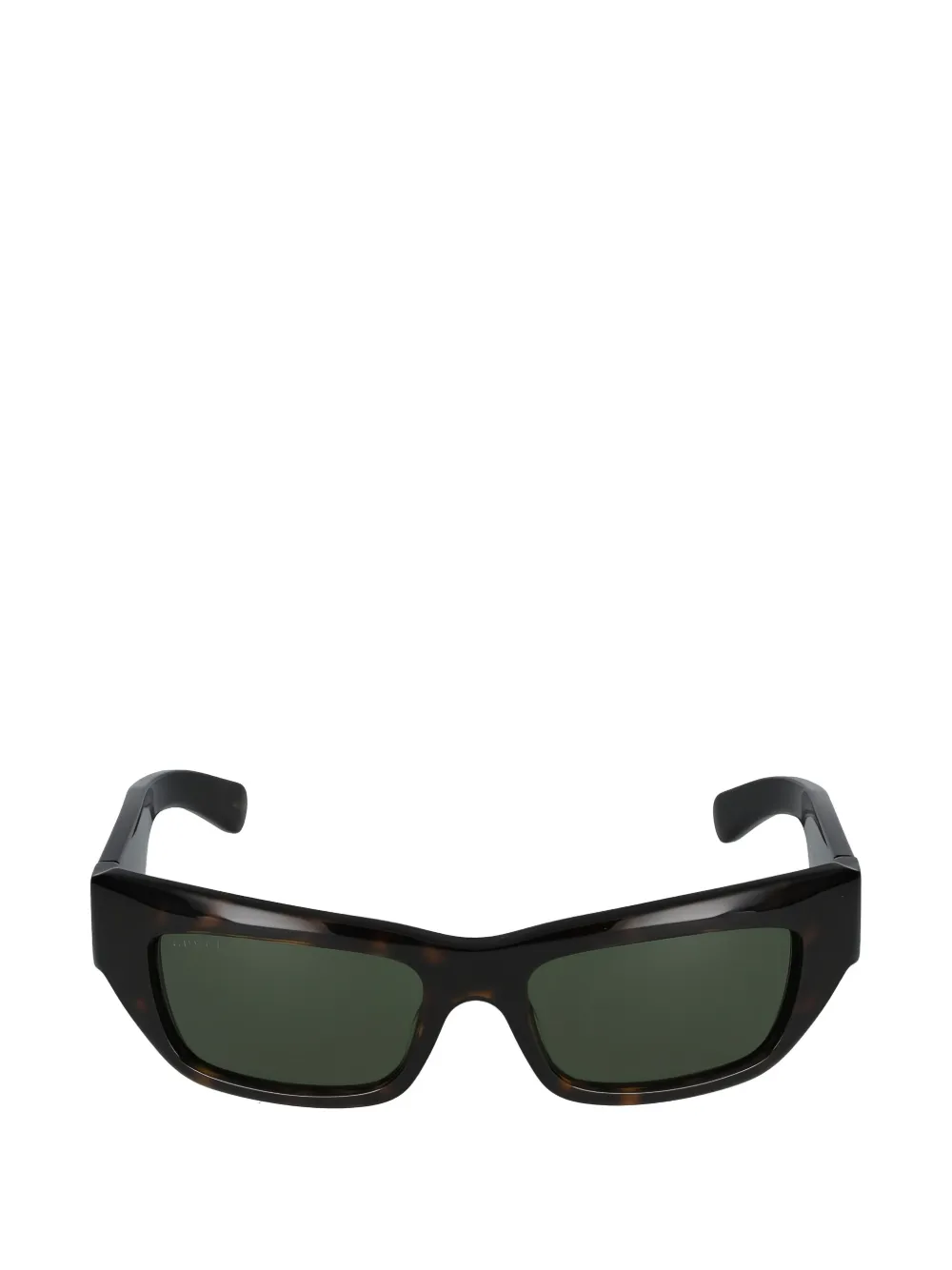 Gucci Eyewear tortoiseshell-effect rectangle-frame sunglasses - Marrone