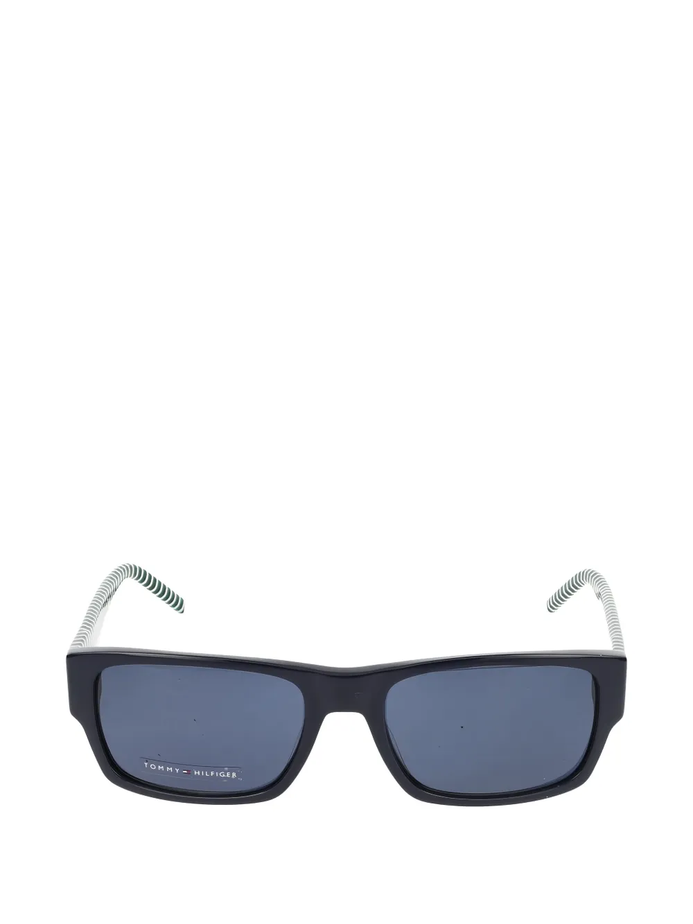 Tommy Hilfiger striped rectangle-frame sunglasses - Blau